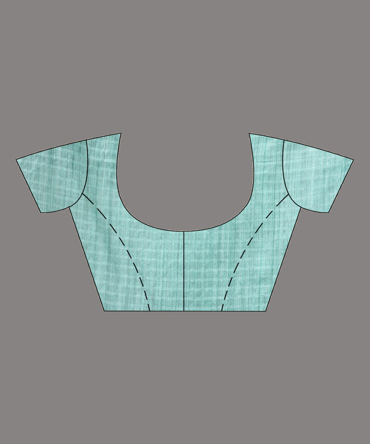 Alice blue matka silk sequin handloom bengal jamdani saree