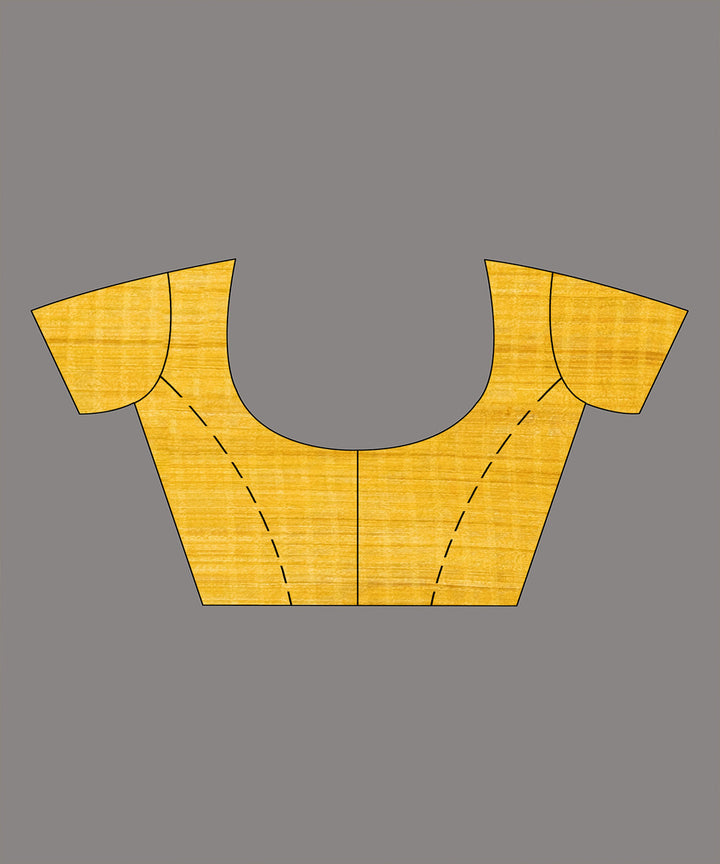 Yellow silk sequin handloom bengal jamdani saree