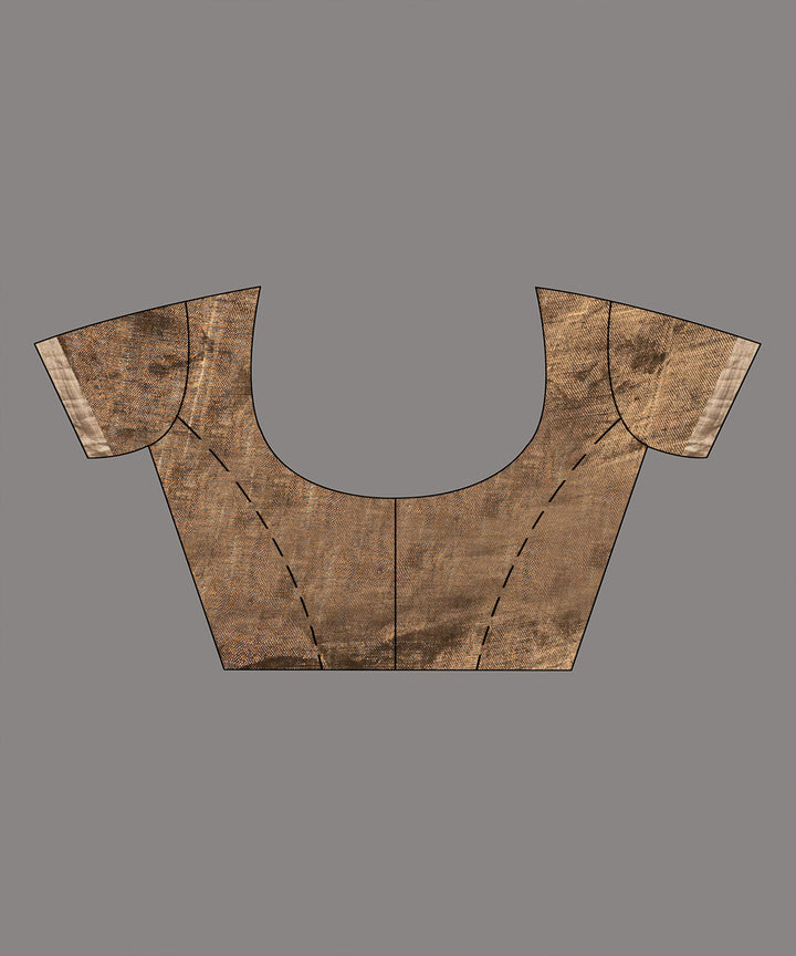 Silver linen checks handloom bengal saree