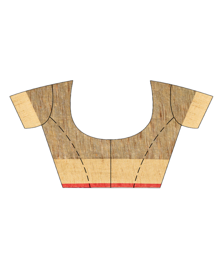 Lime green handloom silk blend linen bengal saree