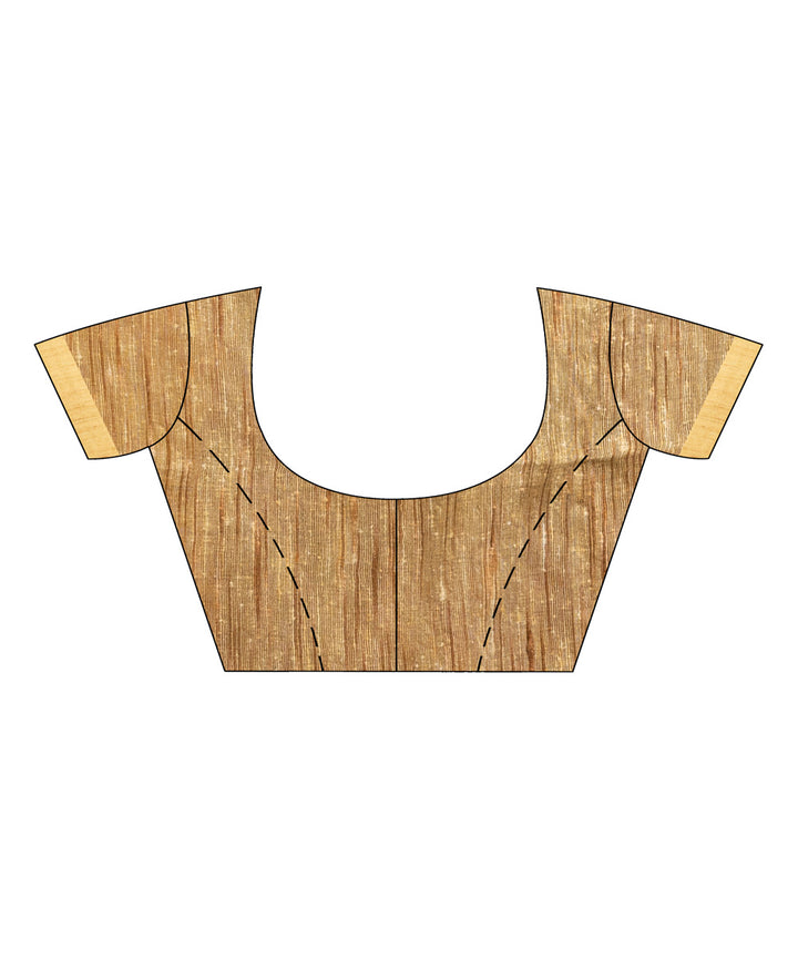 Mustard red handloom silk blend linen bengal saree