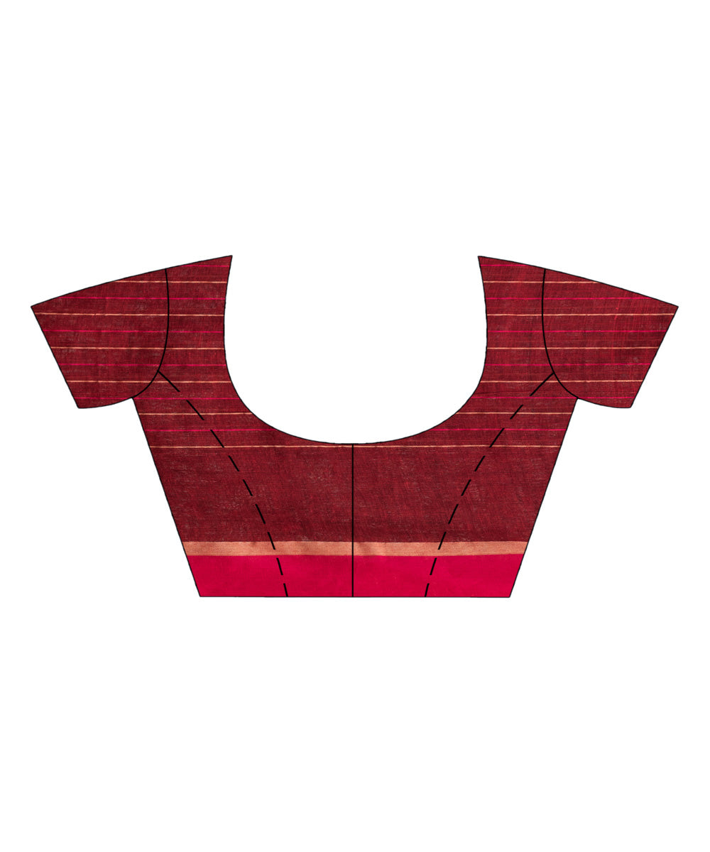 Red cotton checks handloom bengal cotton saree