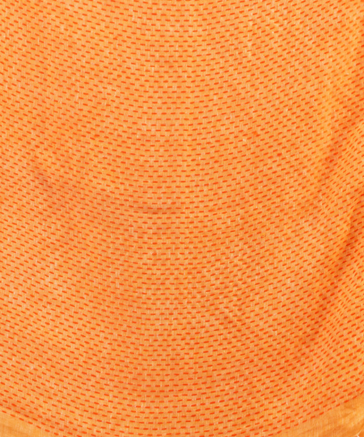 Orange linen handloom bengal saree