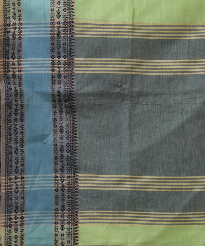 Olive green handloom bengal cotton saree
