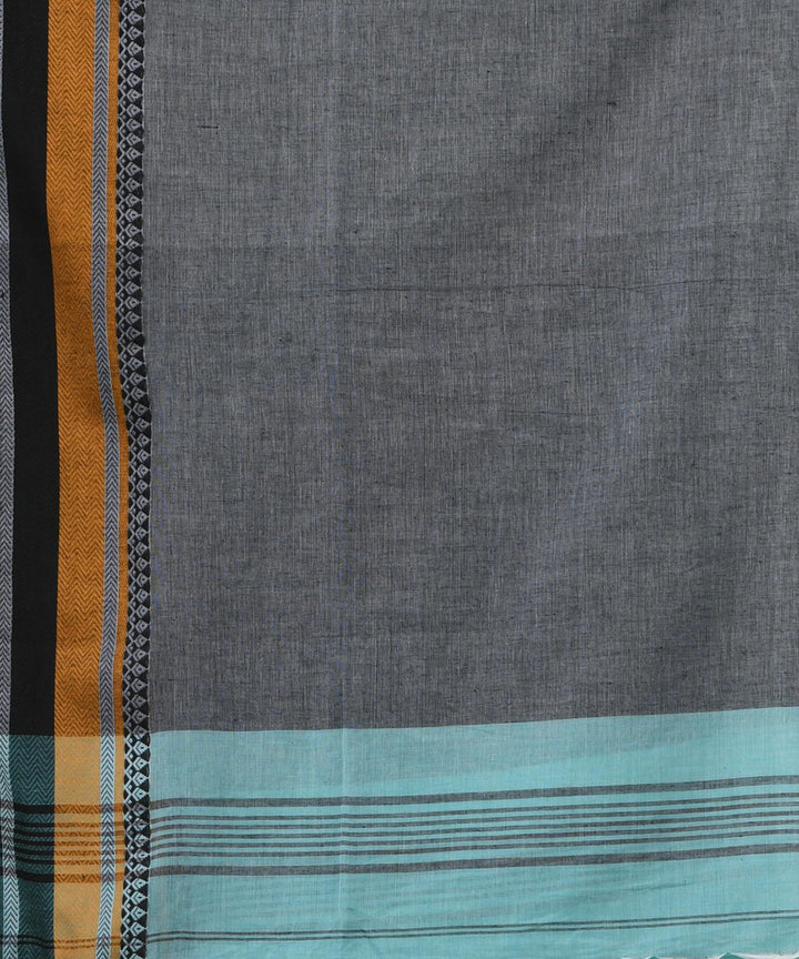 Baby blue handloom bengal cotton saree