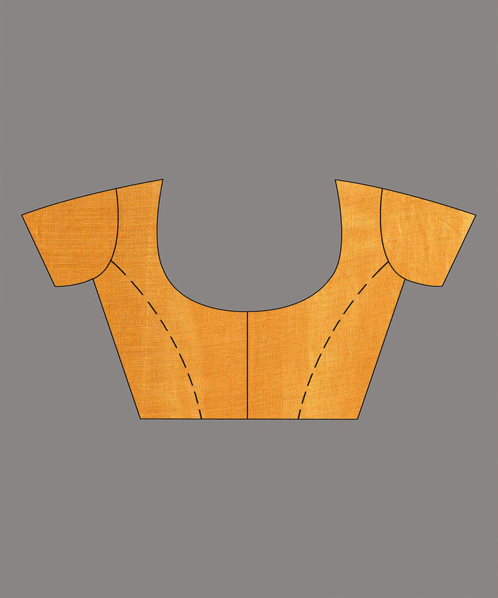 Mustard handloom linen bengal saree