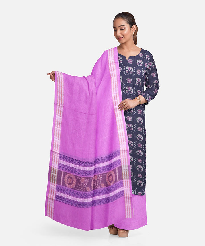 Violet helio handloom cotton sambalpuri dress material
