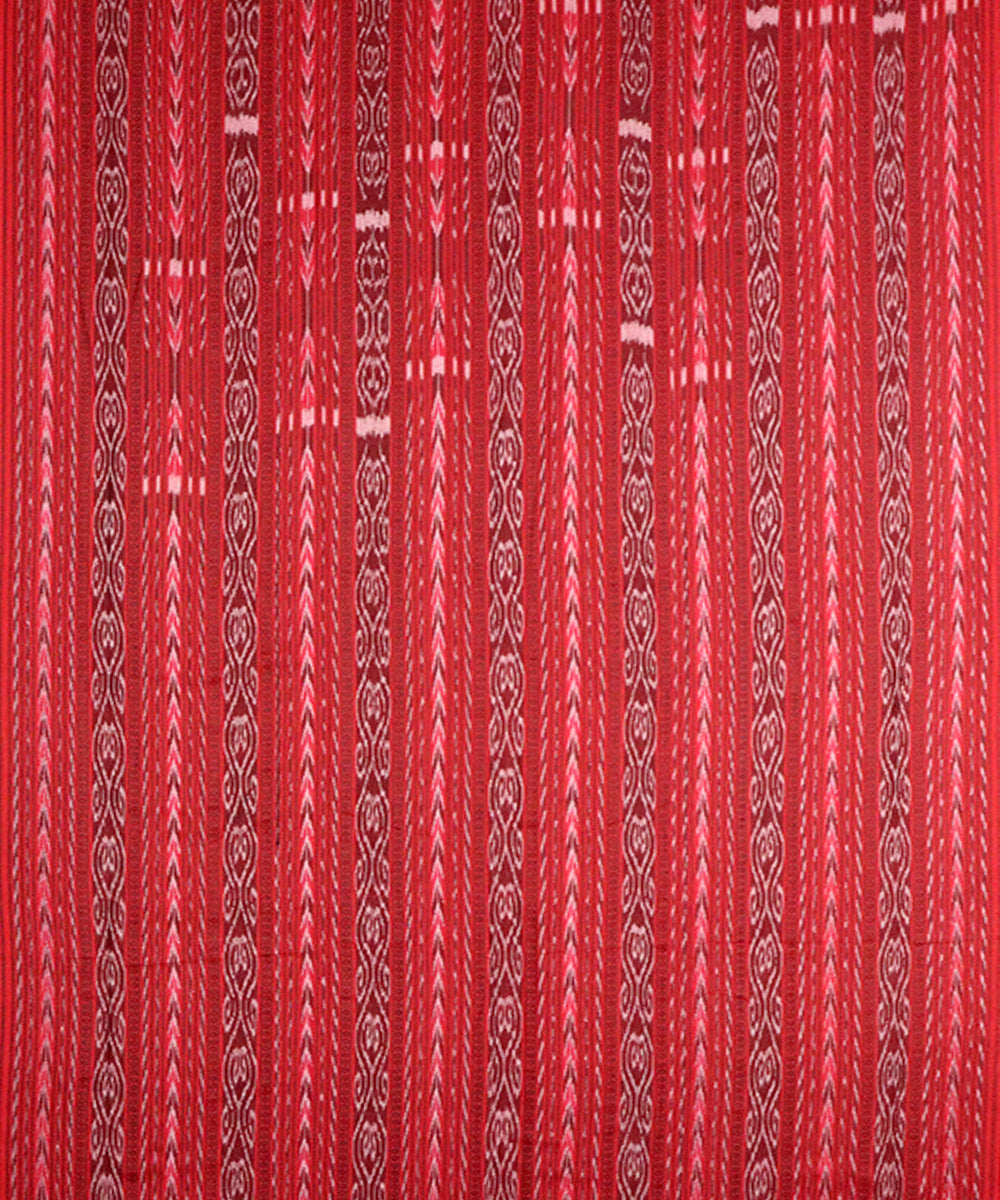 Red black handloom cotton sambalpuri dress material
