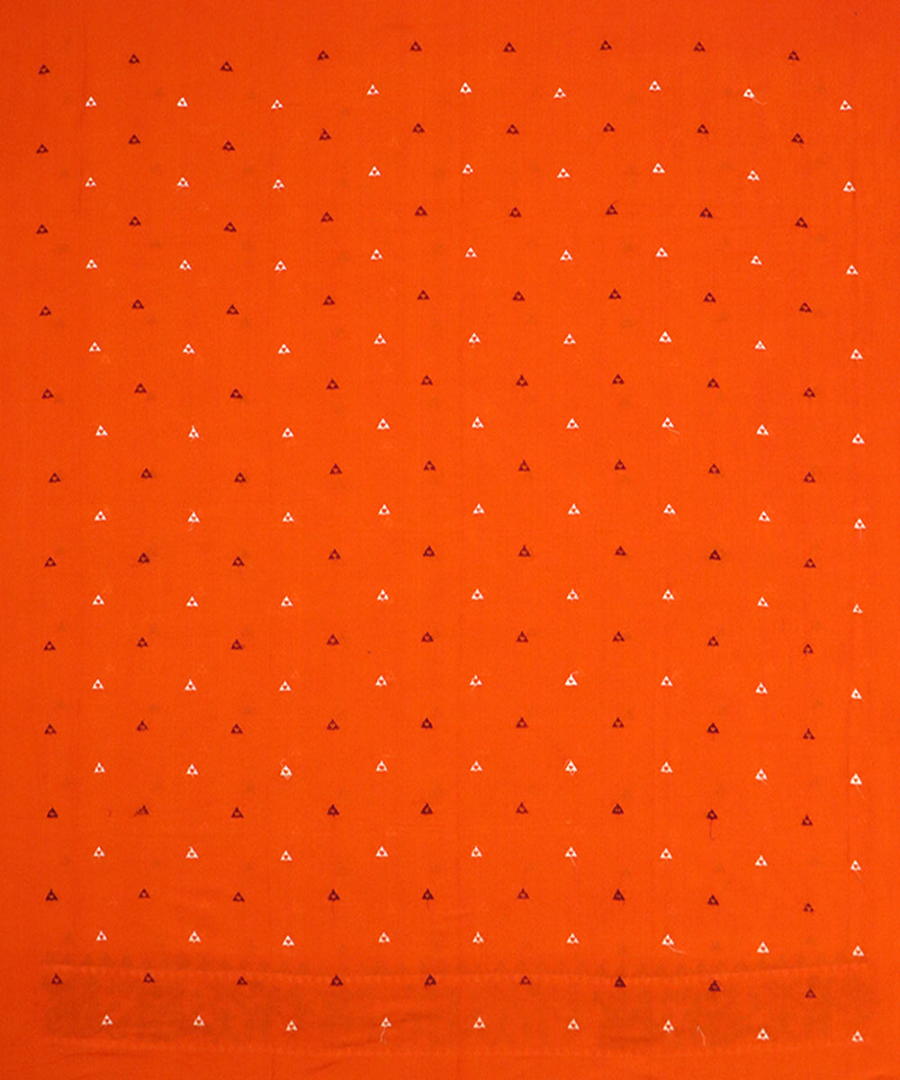 Orange maroon handloom cotton nuapatna dress material