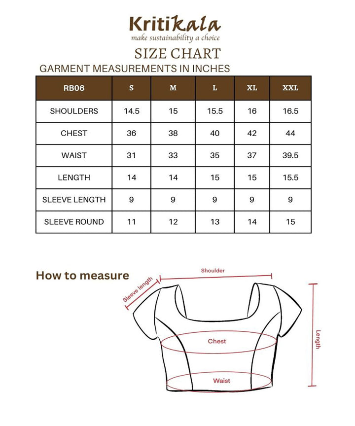 Black handwoven kalamkari embroidered blouse