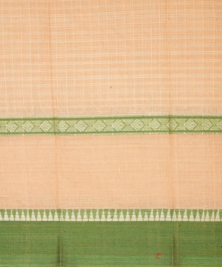 Cream narayanapet handwoven cotton saree