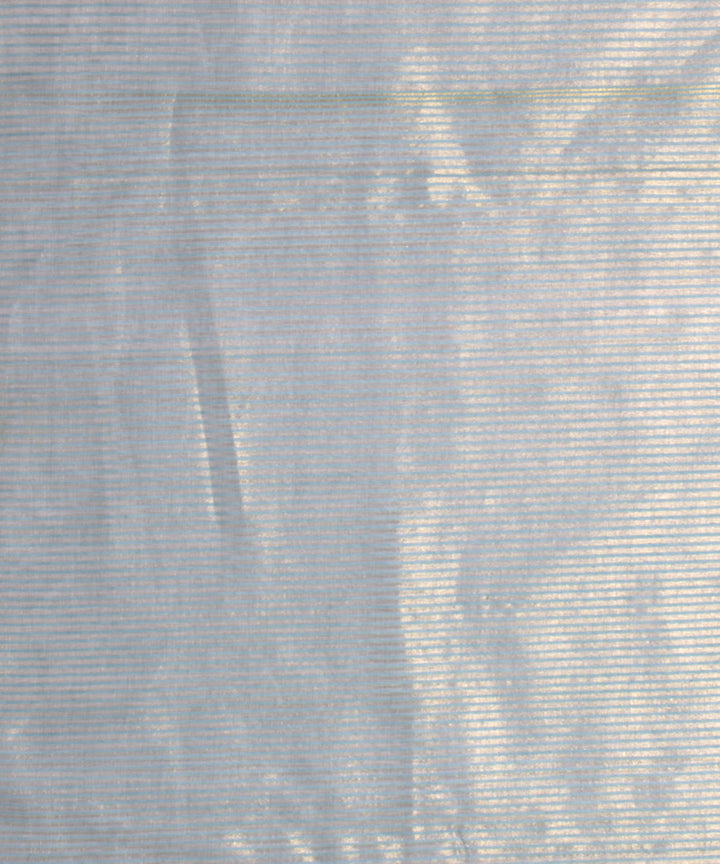 Cyan blue handwoven cotton silk chanderi fabric