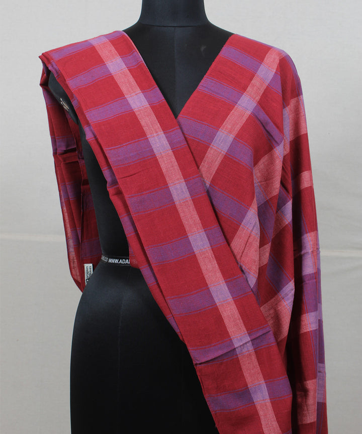Multicolor cotton handwoven baragaon striped dupatta