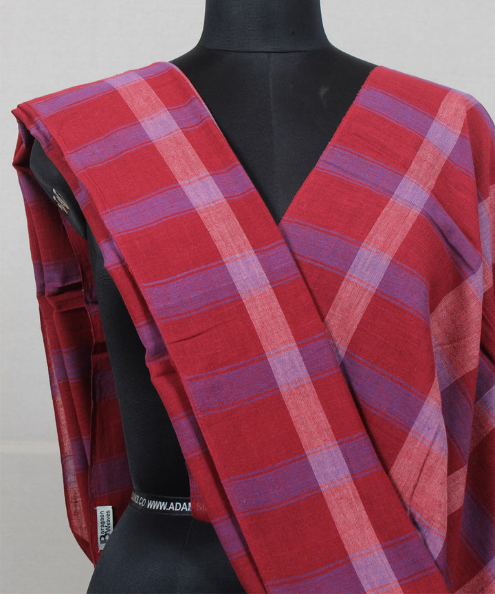 Multicolor cotton handwoven baragaon striped dupatta