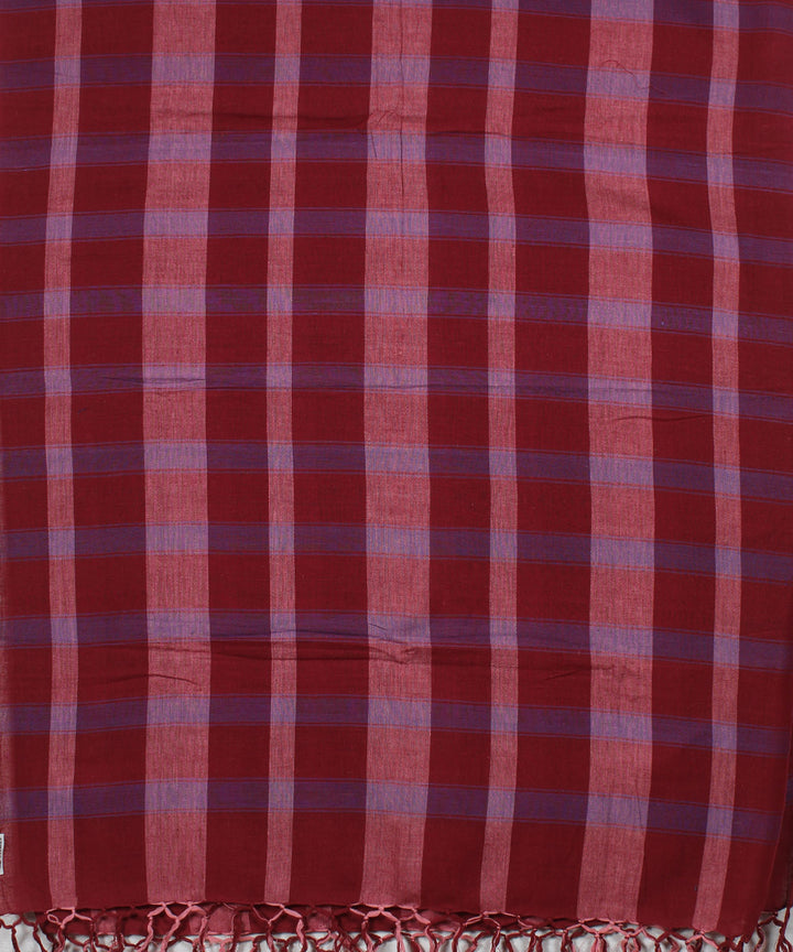Multicolor cotton handwoven baragaon striped dupatta