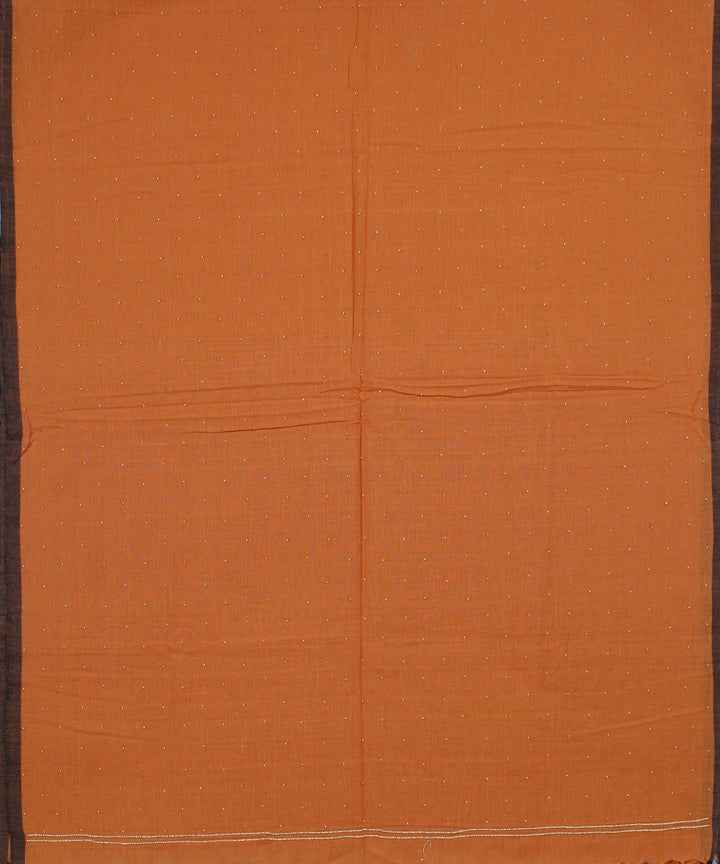 Orange handloom cotton baragaon dupatta