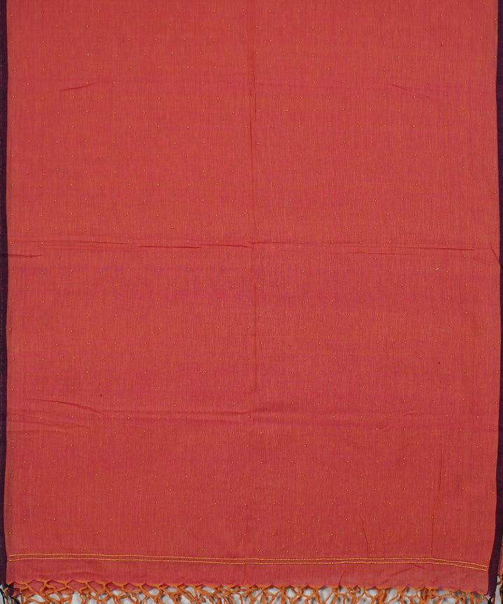 Pink handloom cotton baragaon dupatta