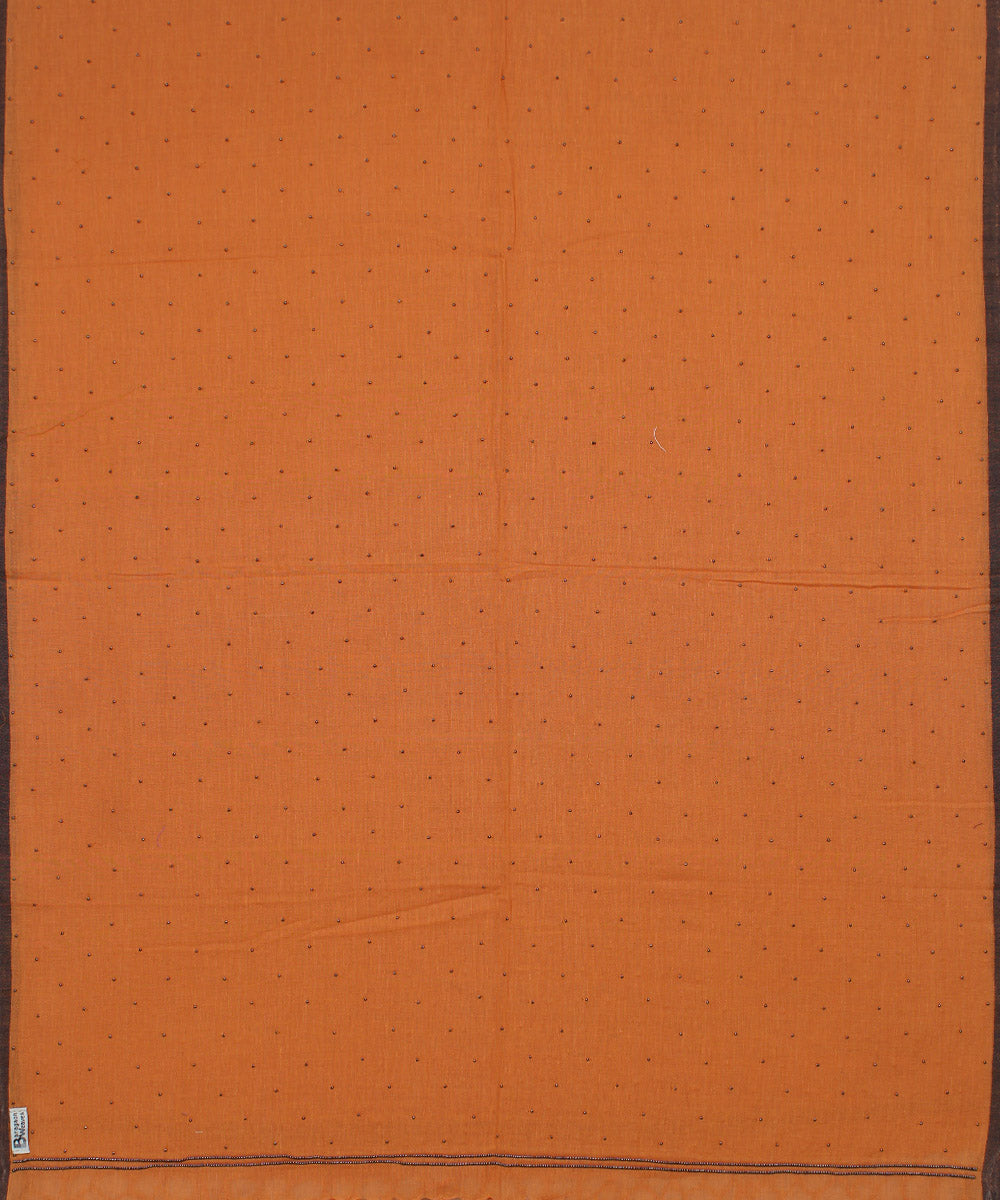 Orange handloom baragaon cotton dupatta