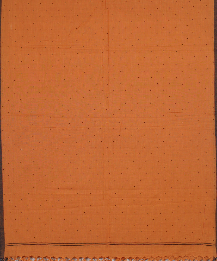 Orange handwoven baragaon cotton dupatta