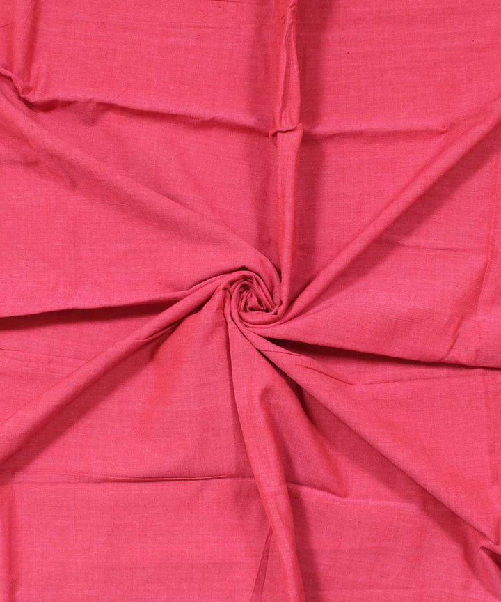 Cardinal red plain handwoven cotton fabric