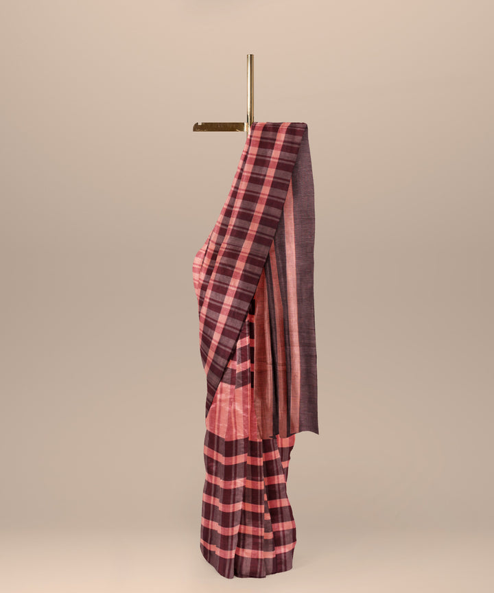 Multicolor stripe cotton handloom baragaon saree