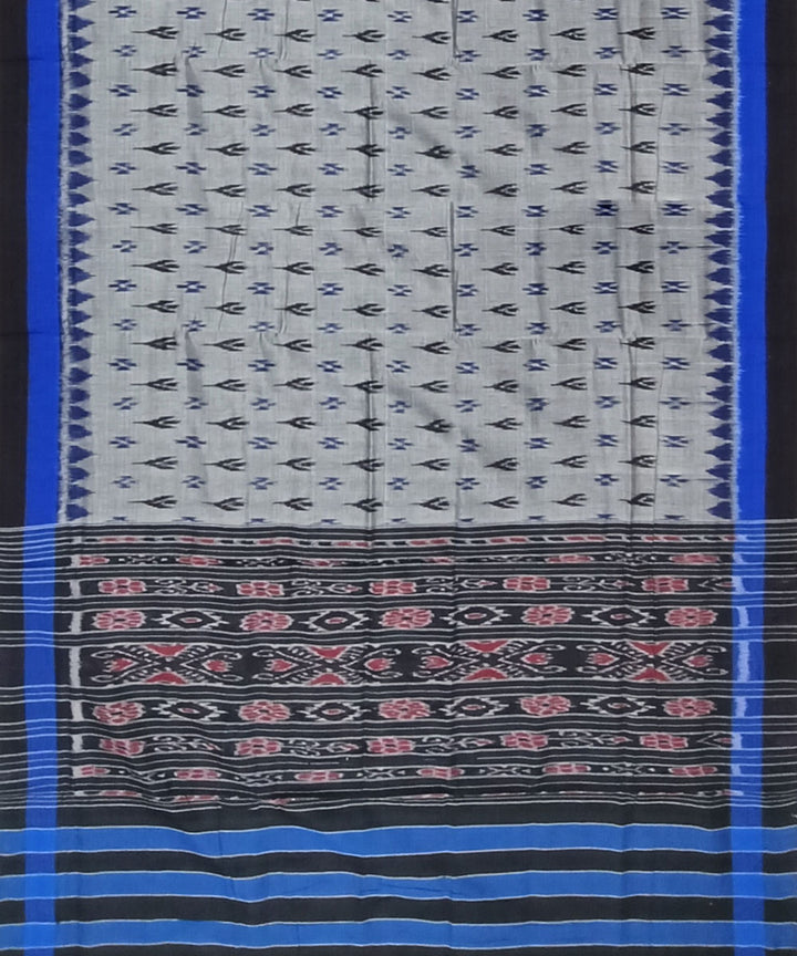 Grey black cotton handloom nuapatna saree