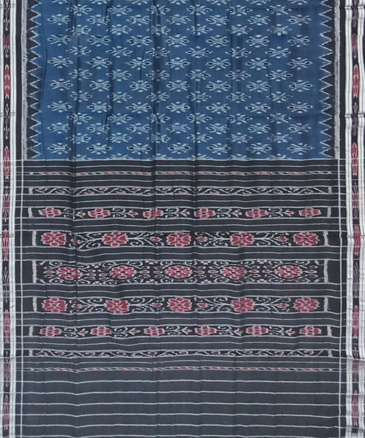 Indigo black cotton handloom nuapatna saree