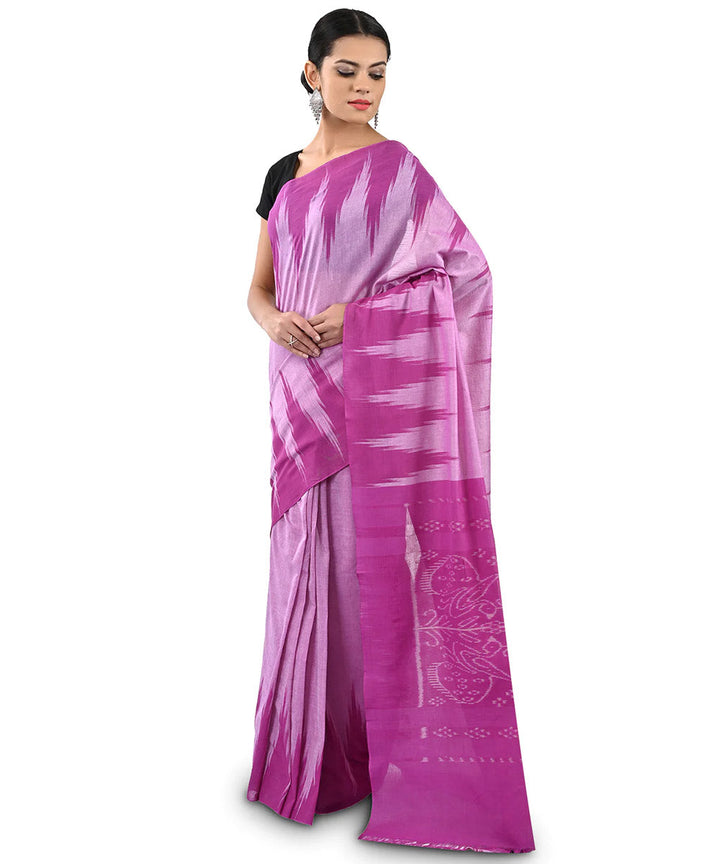 Light purple kargil cotton handloom nuapatna saree