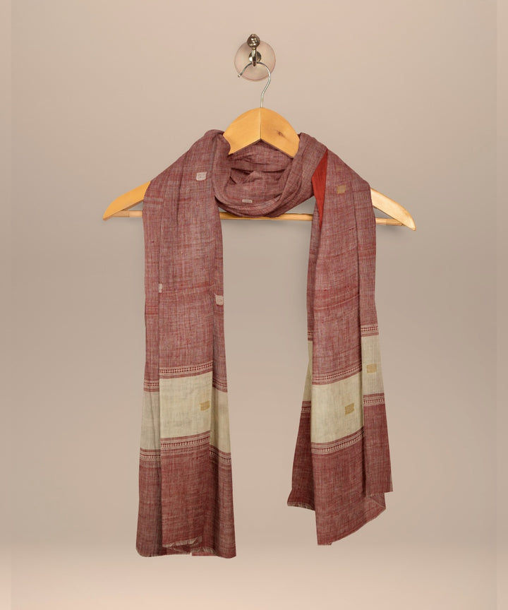 Peach orange yellow handloom cotton natural dyed dupatta