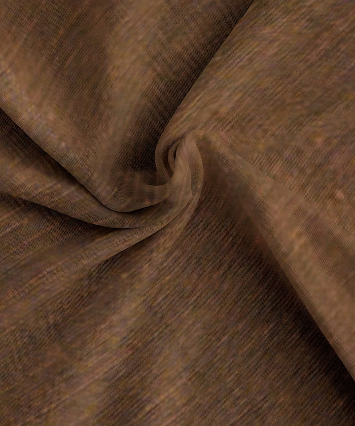 Brown pink handloom cotton natural dyed fabric