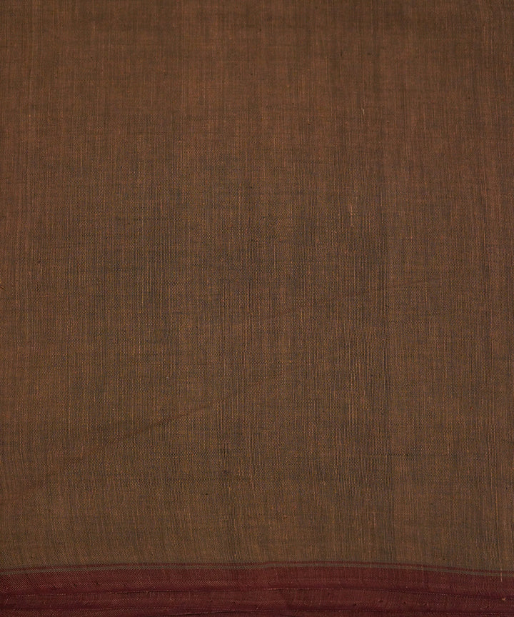 Brown pink handloom cotton natural dyed fabric