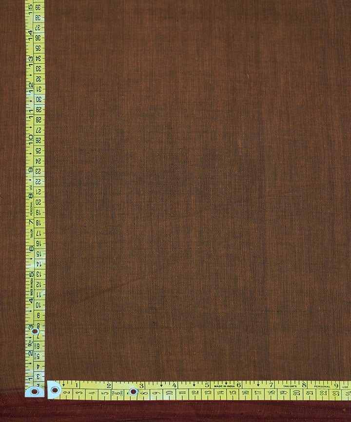 Brown pink handloom cotton natural dyed fabric