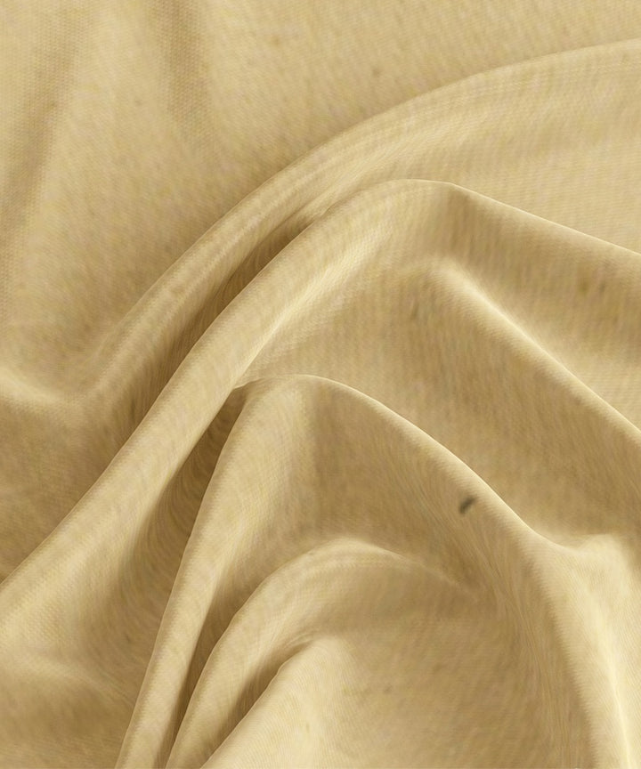 Cream handloom cotton natural dyed fabric