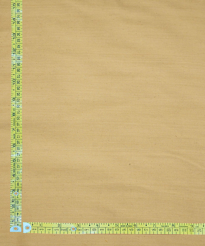 Cream handloom cotton natural dyed fabric
