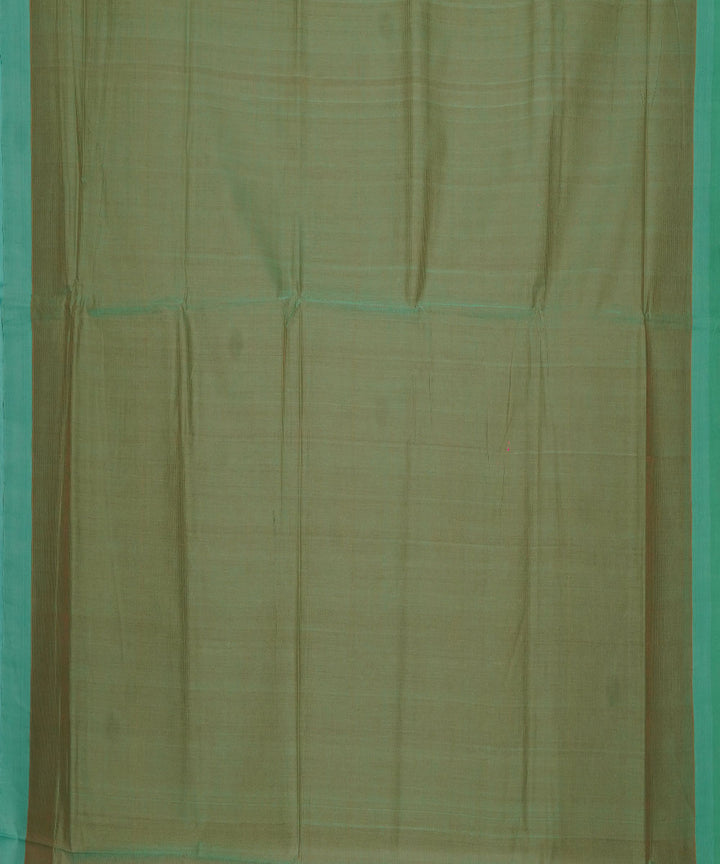 Cyan green sky blue cotton handloom mangalagiri saree