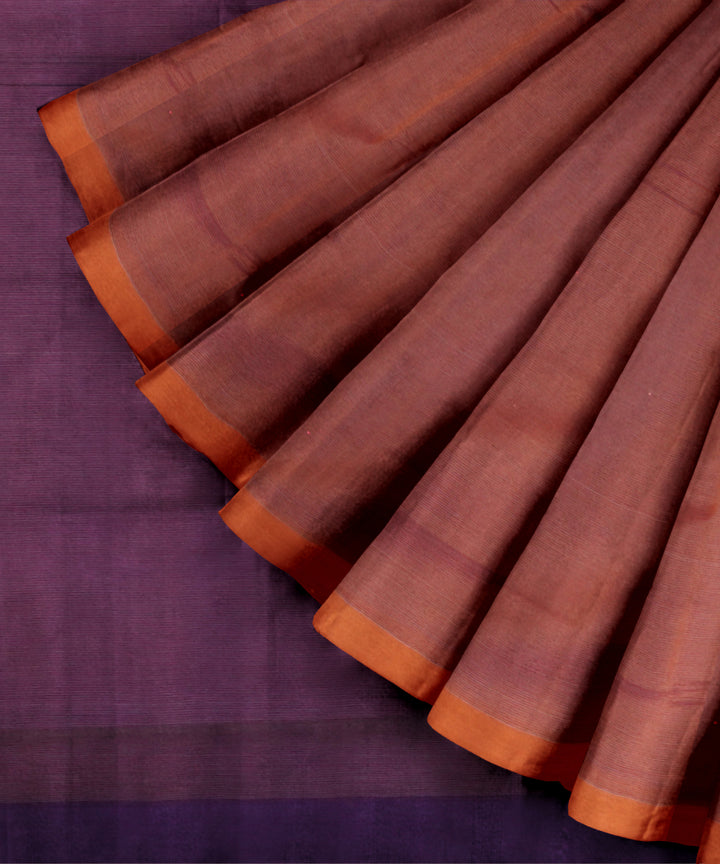 Maroon blue cotton handloom mangalagiri saree