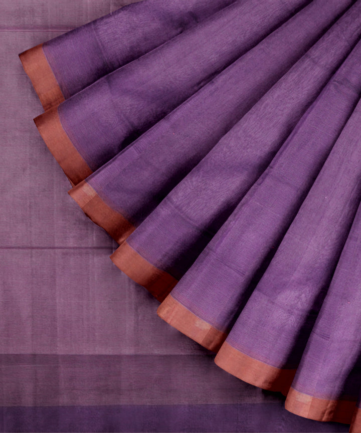 Purple purple cotton handloom mangalagiri saree