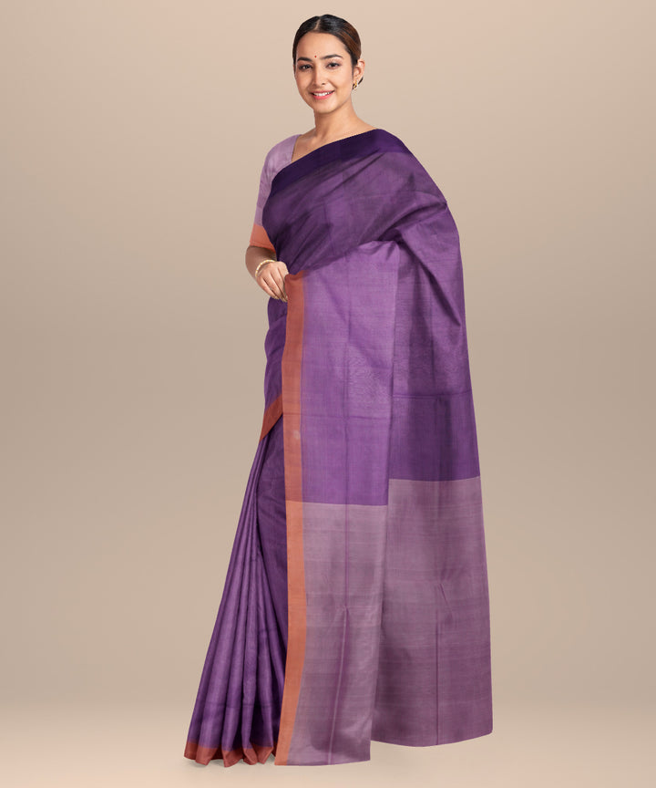 Purple purple cotton handloom mangalagiri saree