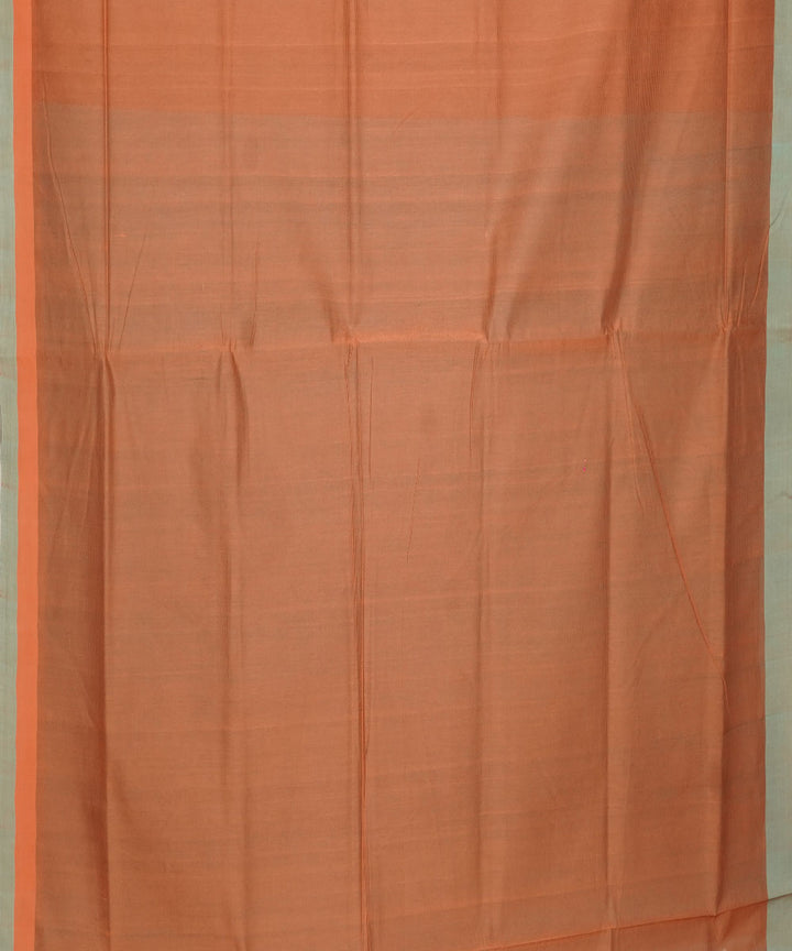 Cyan blue orange cotton handloom mangalagiri saree