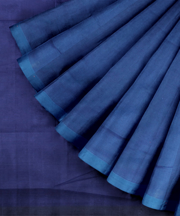 Navy blue cotton handloom mangalagiri saree
