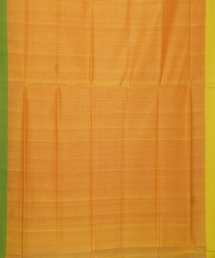 Orange yellow cotton handloom mangalagiri saree