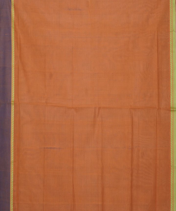 Purple orange cotton handloom mangalagiri saree