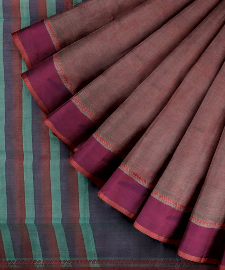 Red blue cotton handloom mangalagiri saree