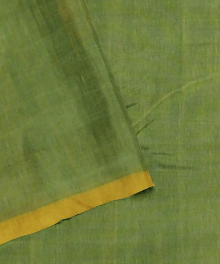 Light green yellow cotton handloom bengal saree