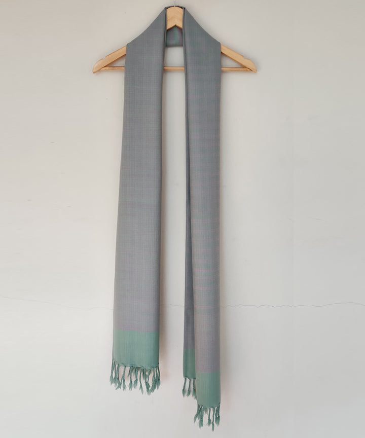 Sky blue handwoven kinnauri merino wool stole