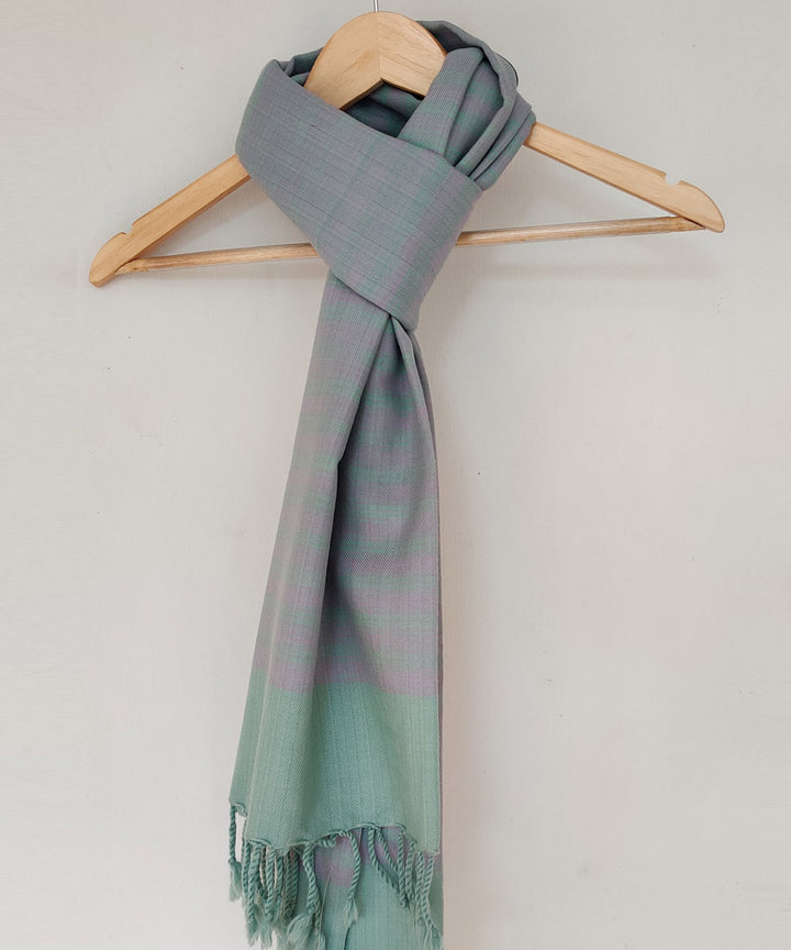 Sky blue handwoven kinnauri merino wool stole