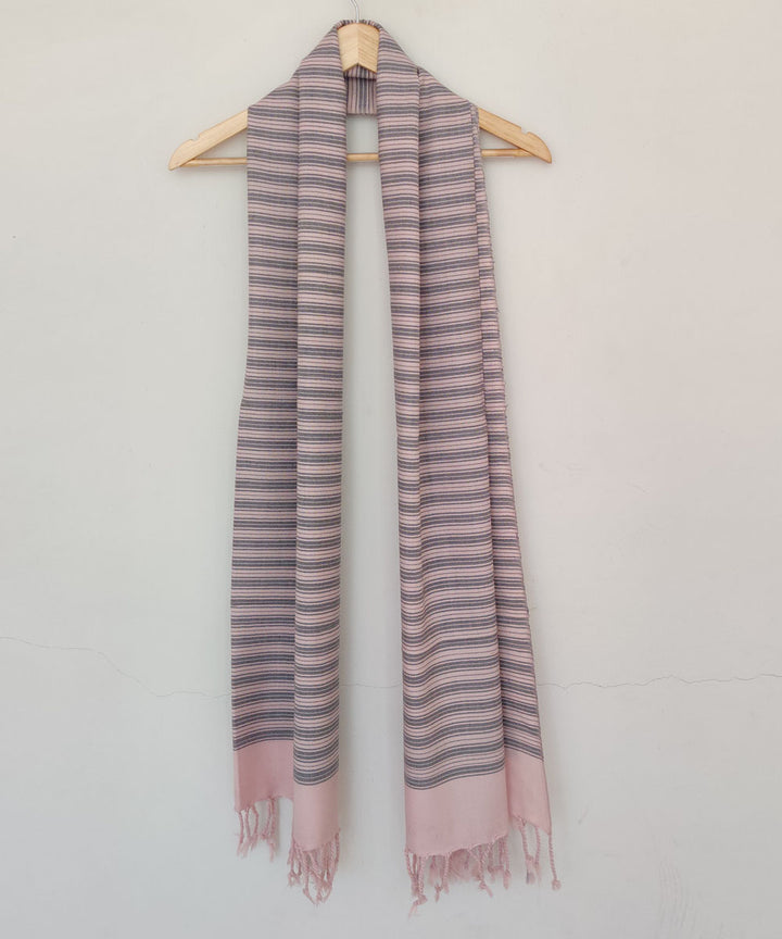 Pink handwoven merino wool kinnauri stole