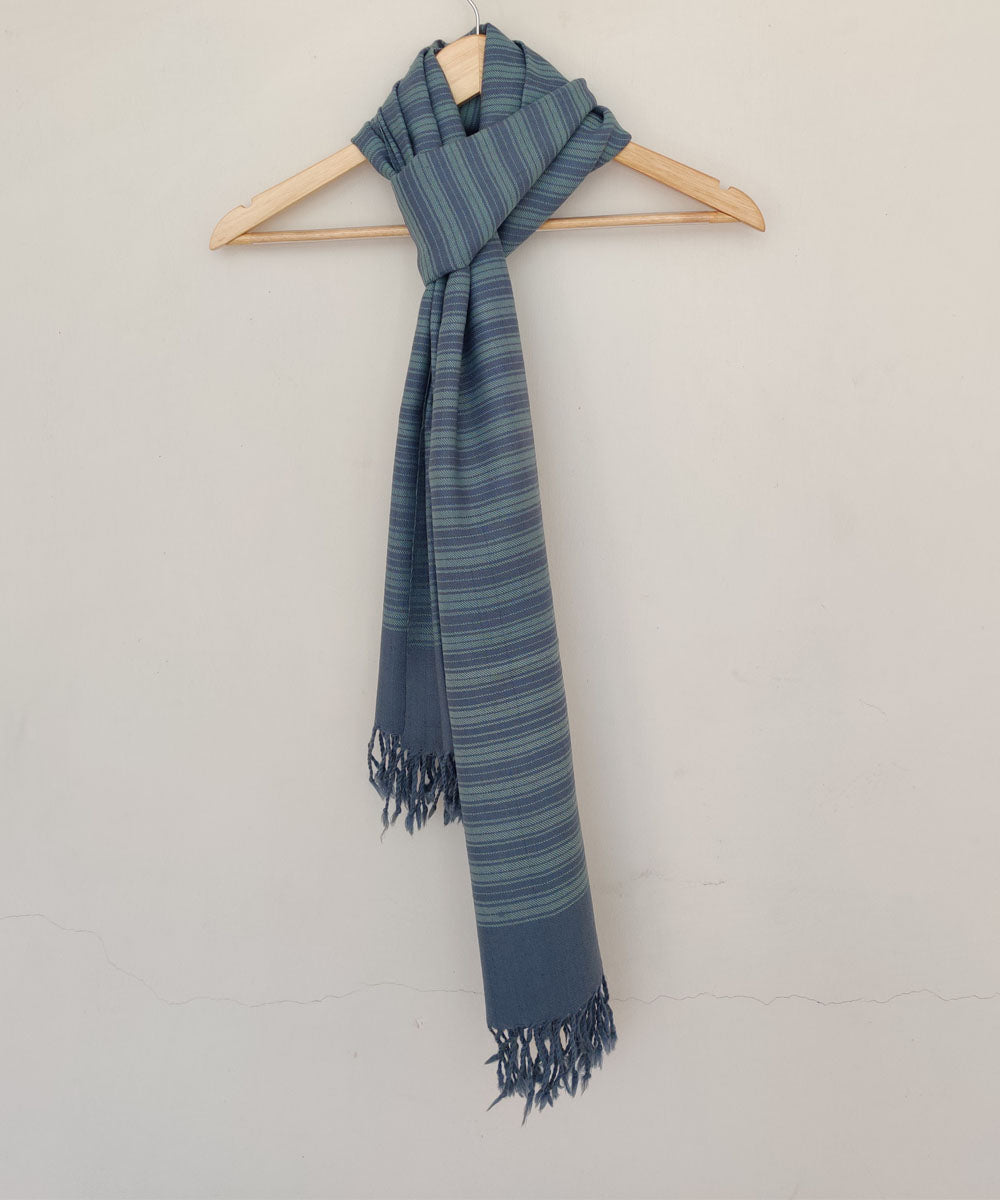 Grey handwoven merino wool kinnauri stole