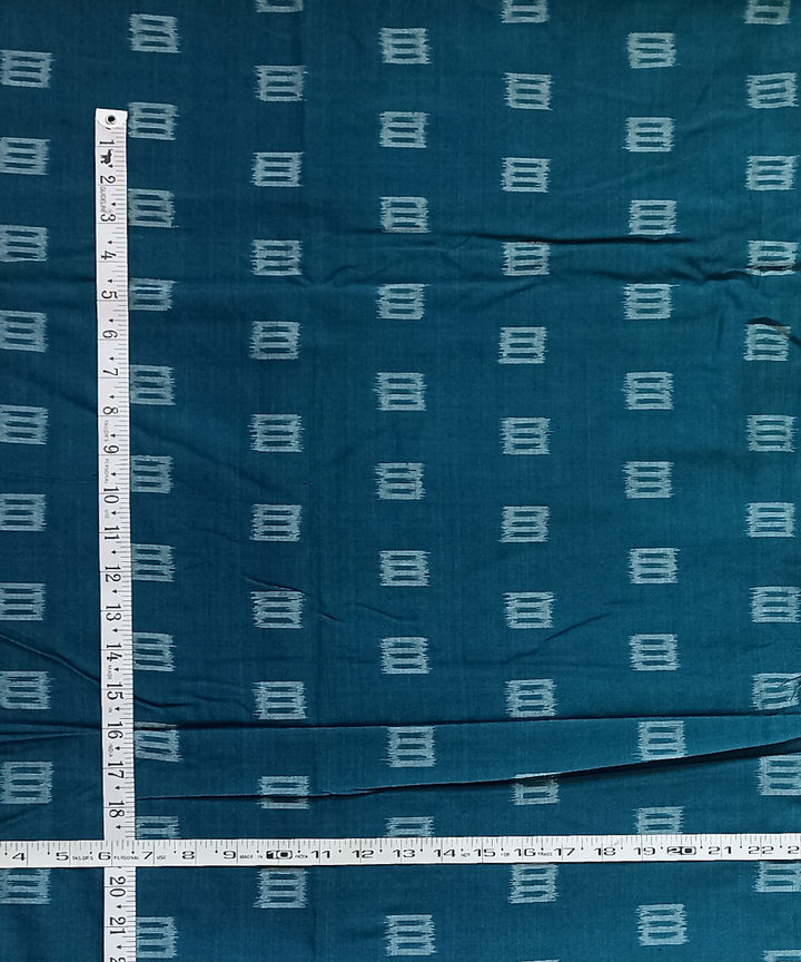 Cyan green handwoven cotton nuapatna fabric