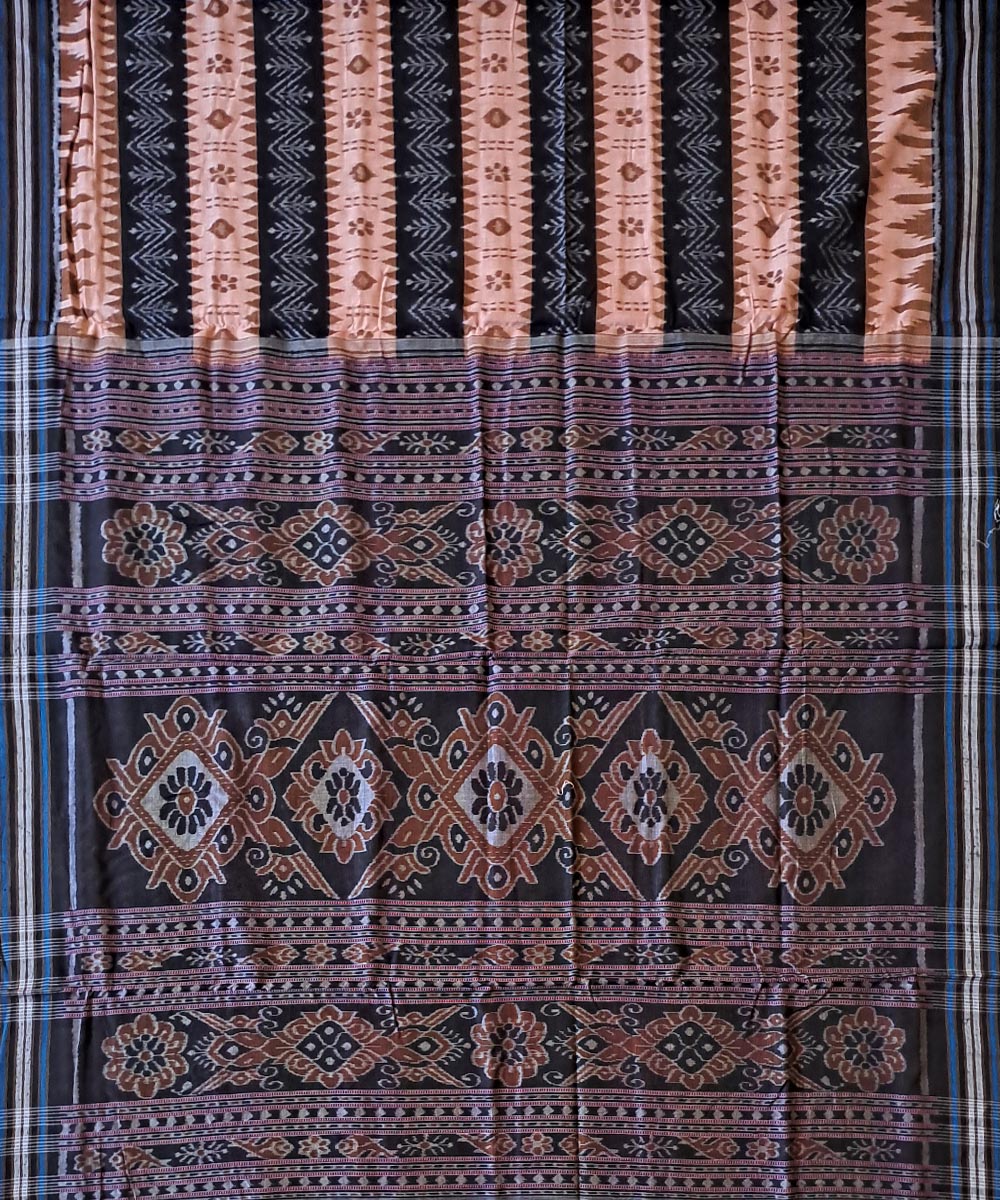 Black cream cotton handloom nuapatna saree